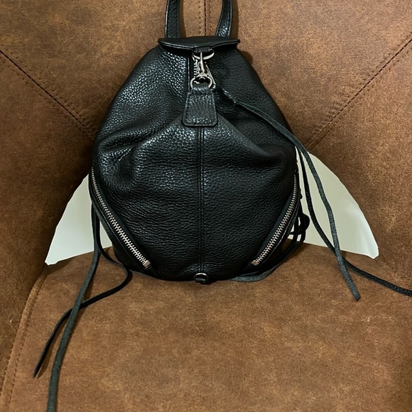 Black Leather Rebecca Minkoff Backpack - Picture 8 of 15